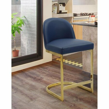 CHIC HOME Modern Contemporary Airlie Counter Stool Chair, Navy FCS9479-US